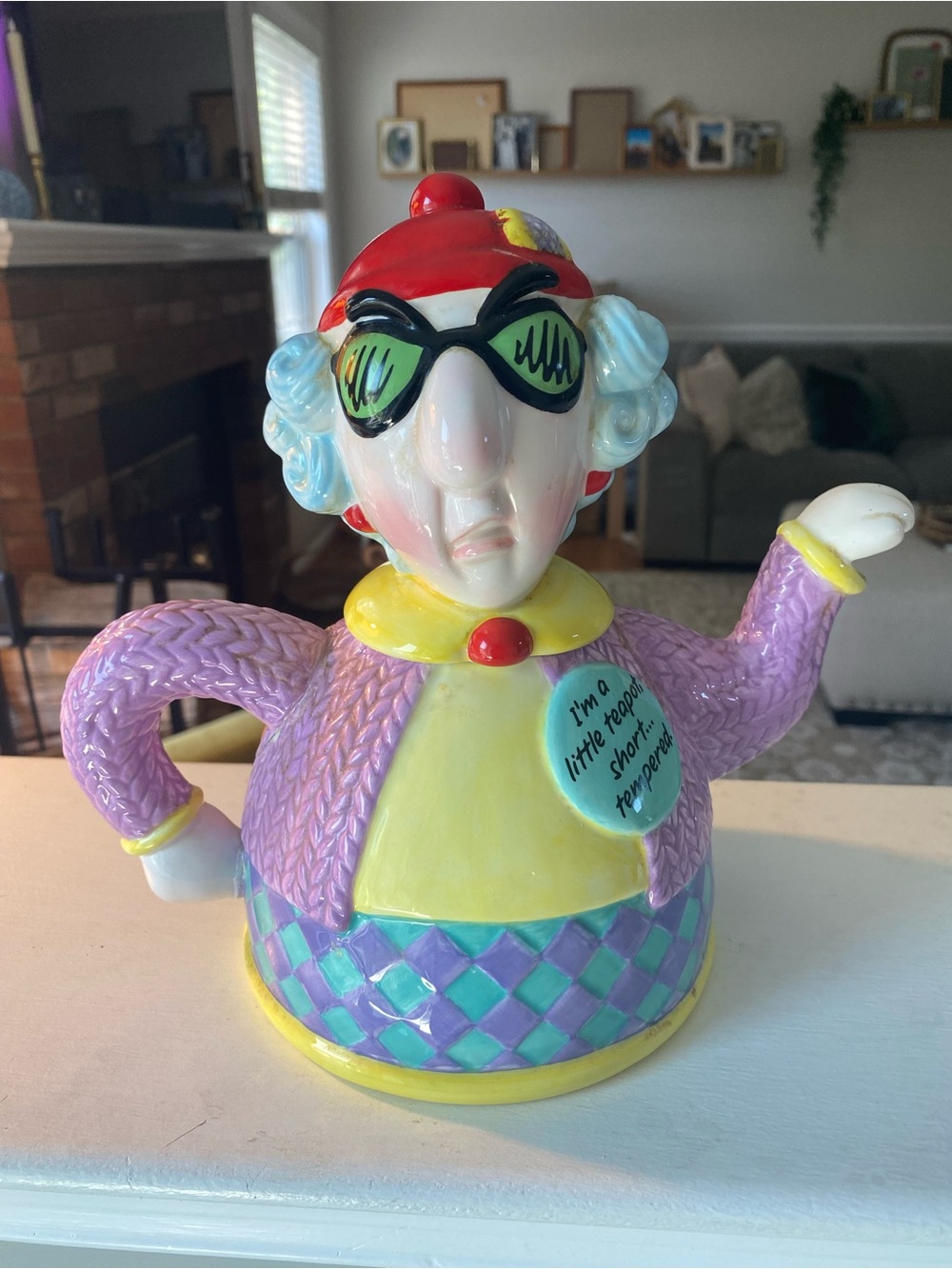 Whimsical Ceramic Teapot - Multicolor